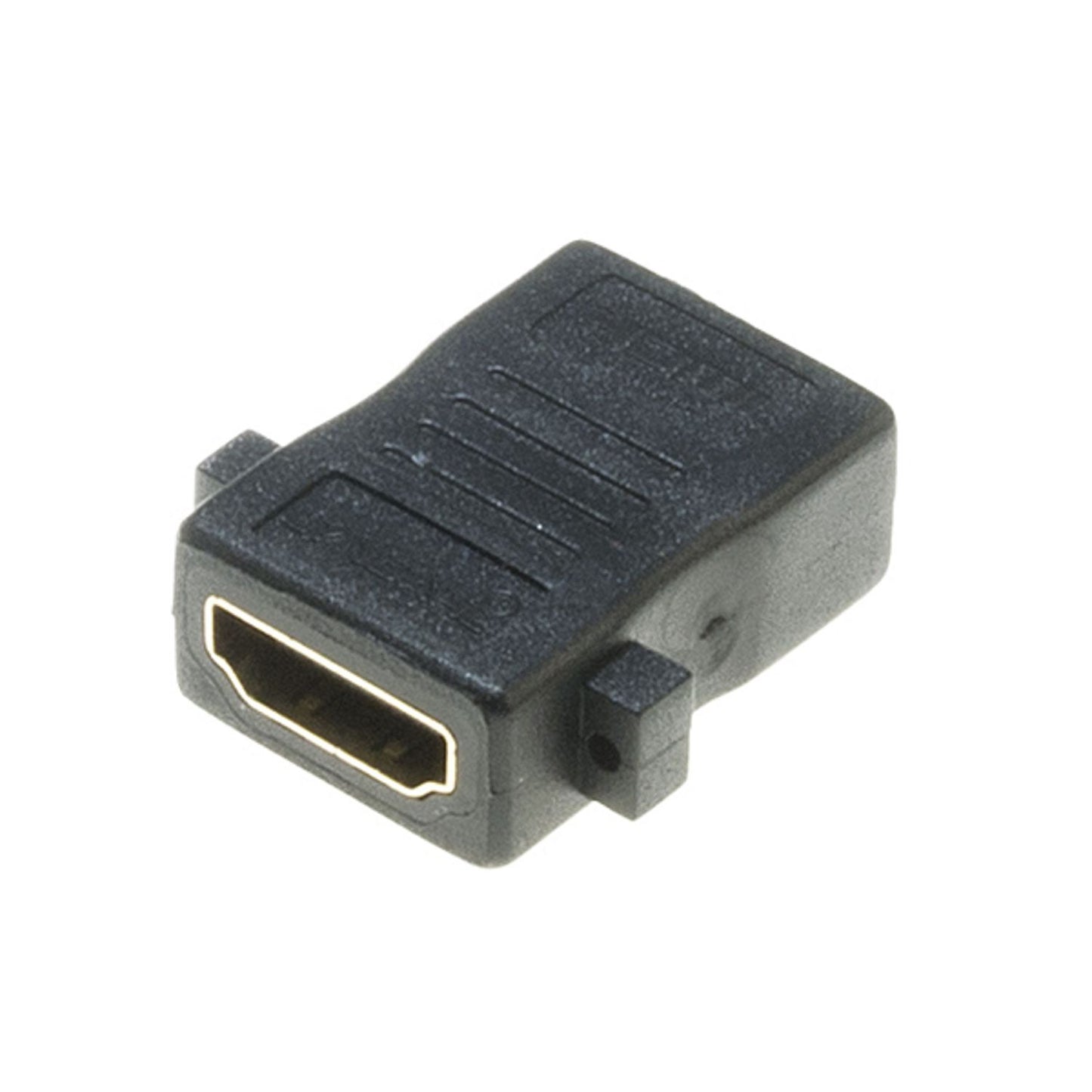 Lyndahl LKPA008 gerader HDMI Einbauadapter, HDMI 1.4 F/F Paneladapter,vergoldet